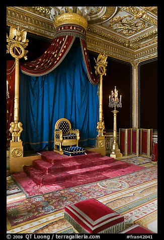 Throne Room, Palace of Fontainebleau (b / w photo)