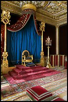 Throne room, Palace of Fontainebleau. France (color)