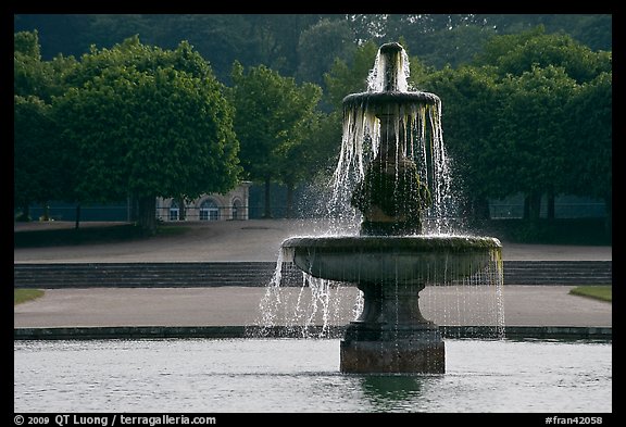 Fountain, Fontainebleau Palace. France (color)