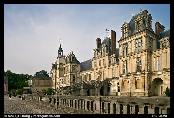 Palace of Fontainebleau, late afternoon. France (color)