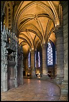 Ambulatory, Cathedrale Notre-Dame de Chartres. France (color)