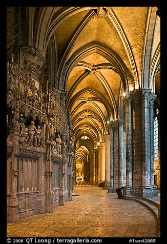 Sanctuary and Ambulatory, Cathedral of Our Lady of Chartres,. France (color)