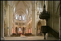 Interior of  Saint Quiriace Collegiate Church, Provins. France ( color)