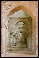 Row of arches, Abbaye de Fontenay. Burgundy, France ( color)