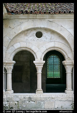 Arches, common room, Fontenay Abbey. Burgundy, France (color)