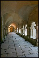 Cloister gallery, Fontenay Abbey. Burgundy, France ( color)