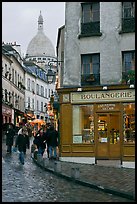 Boulangerie and Sacre-Coeur Basilic, Montmartre. Paris, France ( color)