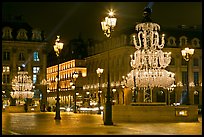 Christmas lights on  Place Vendome. Paris, France ( color)