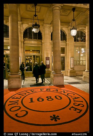 Entrance of Comedie Francaise. Paris, France (color)