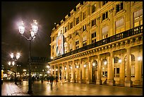 Comedie Francaise Theater by night. Paris, France (color)