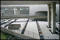 Concrete structures, Roissy Charles de Gaulle Airport. France (color)