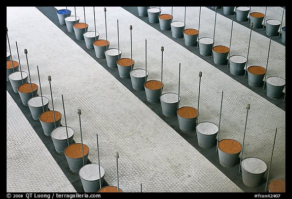 Barrels and sticks,  Roissy Charles de Gaulle Airport. France (color)