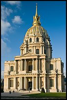 South side of the Invalides hospice with domed royal chapel. Paris, France
