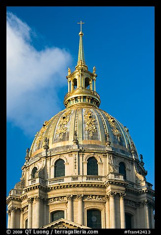 Baroque Dome Church of the Invalides. Paris, France