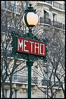 Metro sign. Paris, France (color)