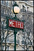 Metro sign. Paris, France