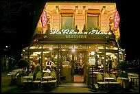 Brasserie by night. Paris, France ( color)