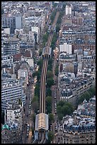 Metro line seen from above. Paris, France (color)