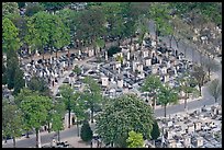 Montparnasse Cemetery from above. Paris, France