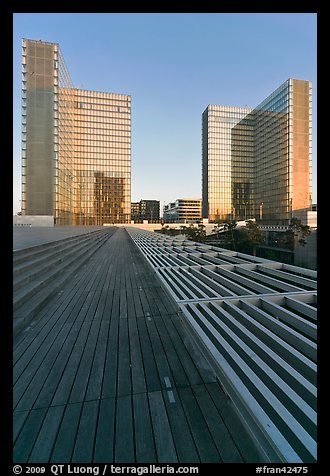 Bibliotheque Francois Mitterrand, sunset. Paris, France (color)