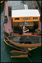 Reconverted peniche (barge). Paris, France