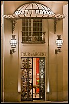 Entrance of the Tour d'Argent restaurant. Quartier Latin, Paris, France