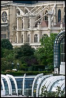 Detail of Forum des Halles and Saint-Eustache church. Paris, France ( color)