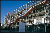 Centre George Pompidou (Beaubourg) in postmodern style. Paris, France (color)