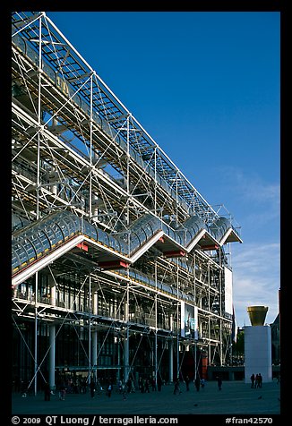 Beaubourg center and National Museum of Modern Art. Paris, France (color)