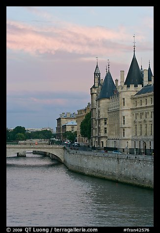 Conciergerie and Seine river. Paris, France (color)