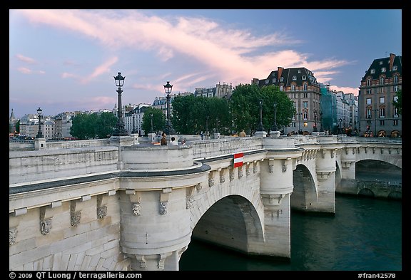 Pont Neuf at sunset. Paris, France (color)