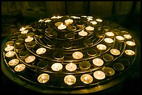 Circle of candles, Notre-Dame cathedral. Paris, France