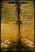 Candles and Christ, Notre-Dame. Paris, France ( color)