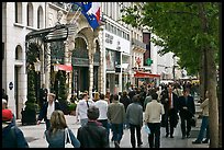 Sidewalk, Champs-Elysees. Paris, France