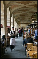 Arcades, place des Vosges. Paris, France