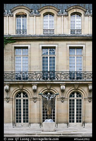 Facade of hotel particulier. Paris, France (color)