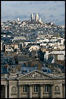 Rooftops and Montmartre Hill. Paris, France