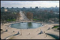 Jardin des Tuileries and Louvre in winter. Paris, France (color)