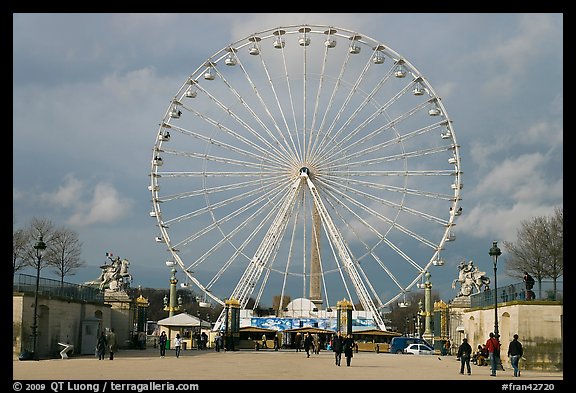 La grande roue from the Tuileries Garden. Paris, France