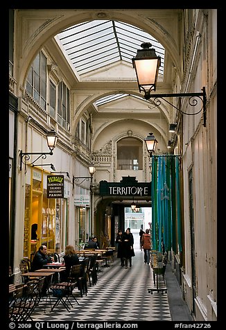 Covered passage between streets. Paris, France (color)