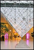 Pyramide inversee (Inverted pyramid) skylight. Paris, France (color)