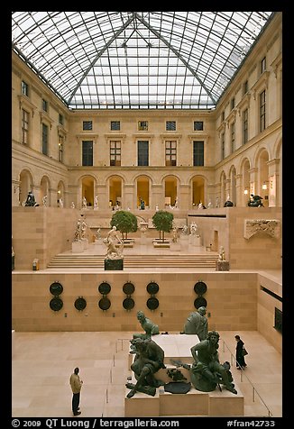 Tourists in the Louvre museum. Paris, France (color)