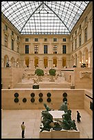 Tourists in the Louvre museum. Paris, France ( color)