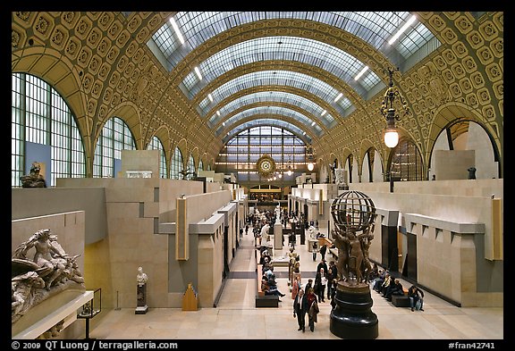 Orsay Museum, housed in the former railway station, Gare d'Orsay. Paris, France (color)