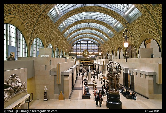 Orsay Museum, housed in the former railway station, Gare d'Orsay. Paris, France