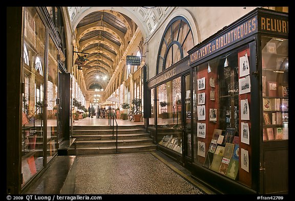 Antiquarian Bookstore, passage Vivienne. Paris, France