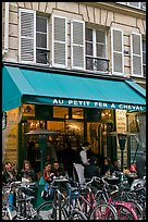 Cafe and bicycles, le Marais. Paris, France