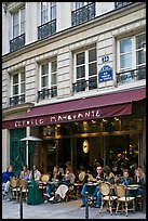 Cafe, rue Vielle du Temple, the Marais. Paris, France