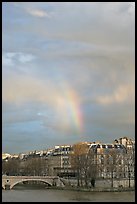 Rainbow above Ile St Louis. Paris, France (color)