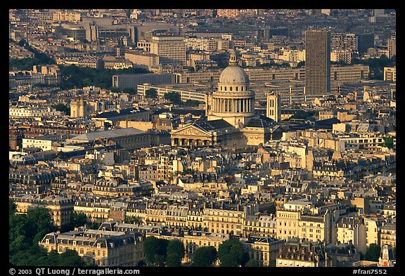 The Quartier Latin seen from the Montparnasse Tower, late afternoon. Quartier Latin, Paris, France